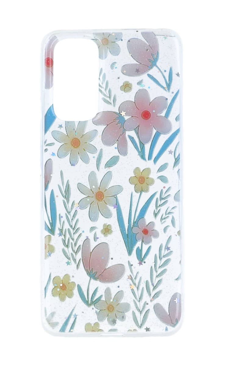 Kryt TopQ Glitter Xiaomi Redmi Note 11 Kreslené květy 94645