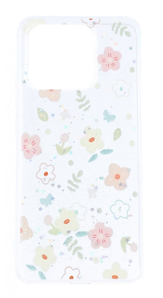 Kryt TopQ Glitter Xiaomi Redmi 10C Květinový mix 94664