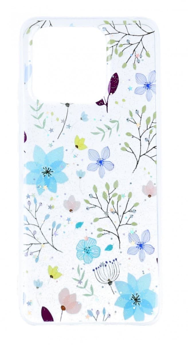 Kryt TopQ Glitter Xiaomi Redmi 10C Květinová zahrada94666