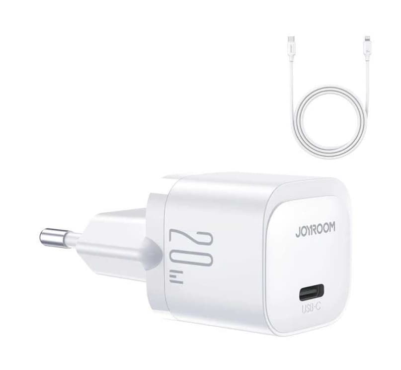 Rychlonabíječka Joyroom JR-TCF02 včetně datového kabelu Lightning 20W bílá 124845 - náhled 1