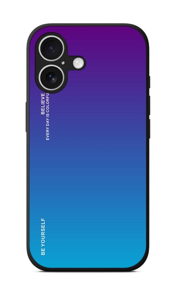 Kryt TopQ LUXURY iPhone 16 pevný duhový purpurový 124851