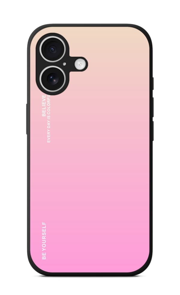 Kryt TopQ LUXURY iPhone 16 pevný duhový meruňkový 124854