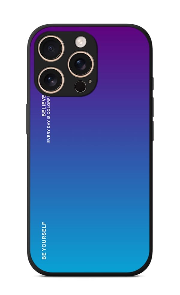 Kryt TopQ LUXURY iPhone 16 Pro pevný duhový purpurový 124862
