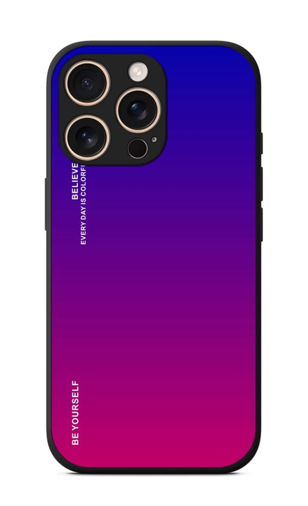 Kryt TopQ LUXURY iPhone 16 Pro pevný duhový fialový 124866