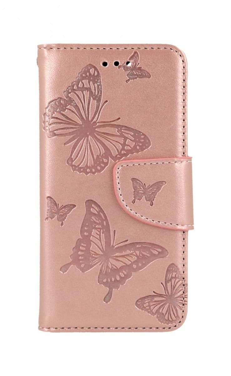 Pouzdro TopQ iPhone SE 2022 knížkové Butterfly růžové světlé 75008 - náhled 1