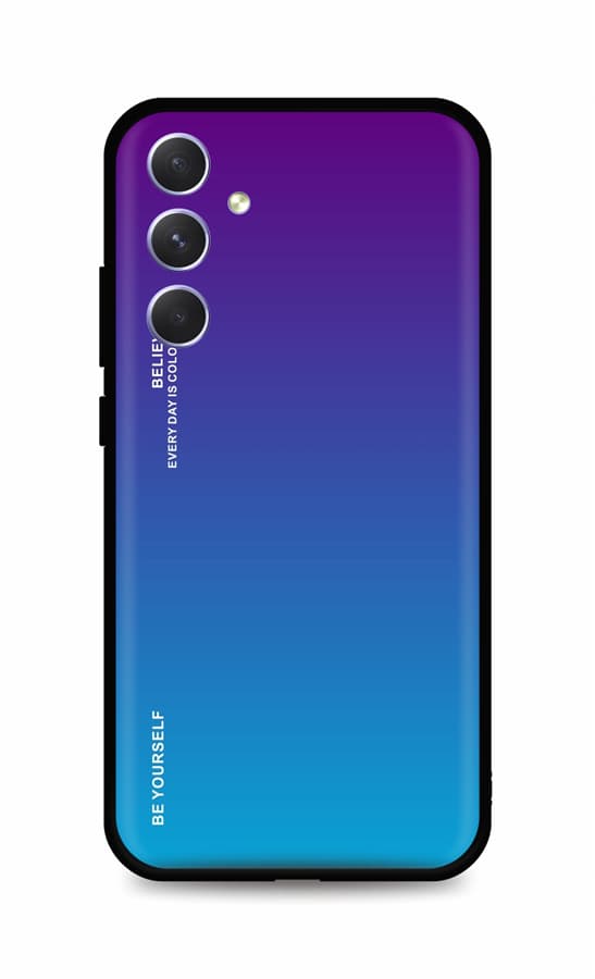 Kryt TopQ LUXURY Samsung A14 pevný duhový purpurový 115009