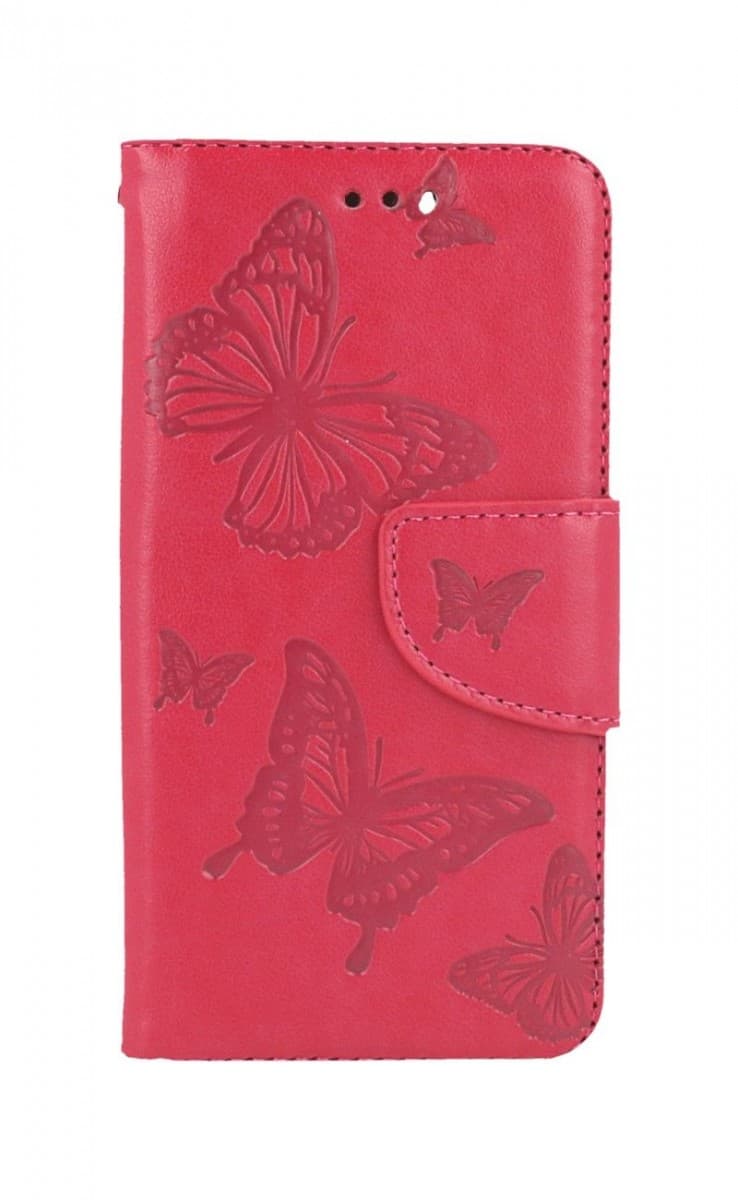 Pouzdro TopQ iPhone SE 2022 knížkové Butterfly růžové 75010 - náhled 1