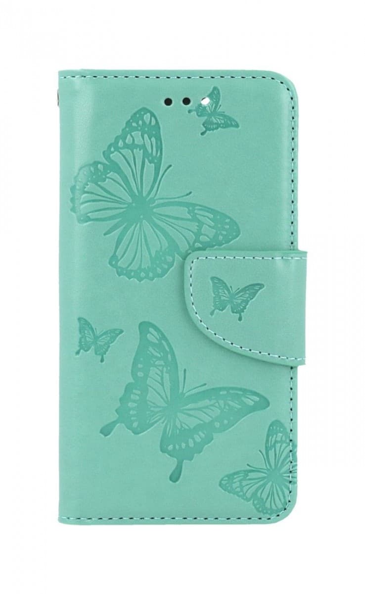 Pouzdro TopQ iPhone SE 2022 knížkové Butterfly zelené 75012 - náhled 1