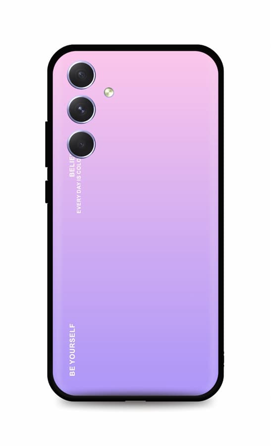 Kryt TopQ LUXURY Samsung A14 pevný duhový růžový 115013
