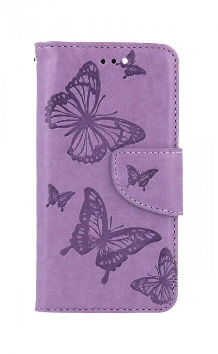 Pouzdro TopQ iPhone SE 2022 knížkové Butterfly fialové 75013 - náhled 1