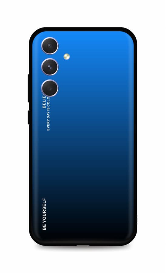 Kryt TopQ LUXURY Samsung A14 pevný duhový modrý 115014