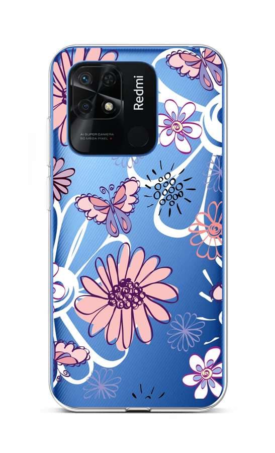 Kryt TopQ Xiaomi Redmi 10C Flowers 75089