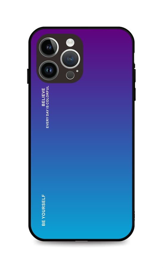 Kryt TopQ LUXURY iPhone 15 Pro Max pevný duhový purpurový 105129