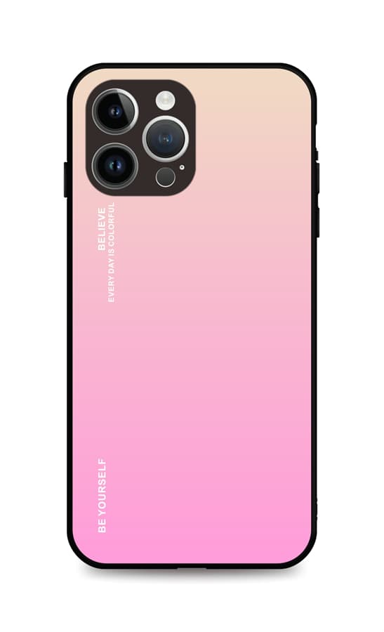 Kryt TopQ LUXURY iPhone 15 Pro Max pevný duhový meruňkový 105130