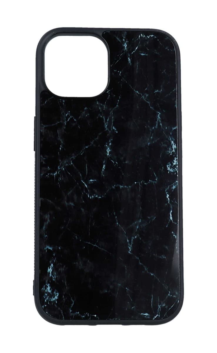 Kryt TopQ Marble iPhone 15 pevný Smoky Black 105204