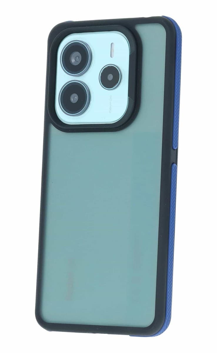 Kryt TopQ Xiaomi Redmi Note 14 5G tmavý s modrým okrajem 135278