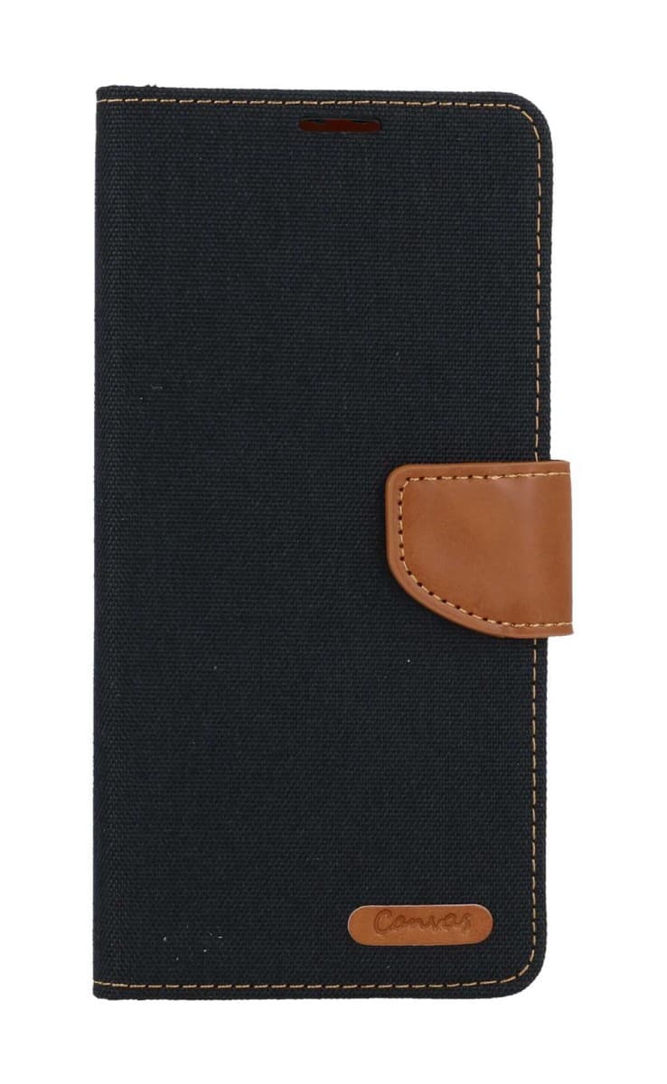 Pouzdro Canvas Xiaomi Redmi Note 12 5G knížkové černé 95301 - náhled 1