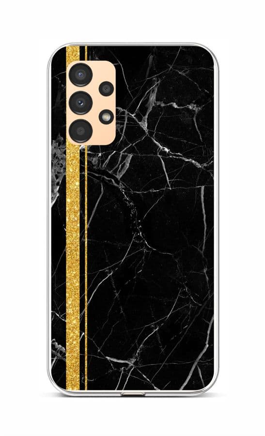 Kryt STYLE TopQ Samsung A13 Mramor černo-zlatý 85319