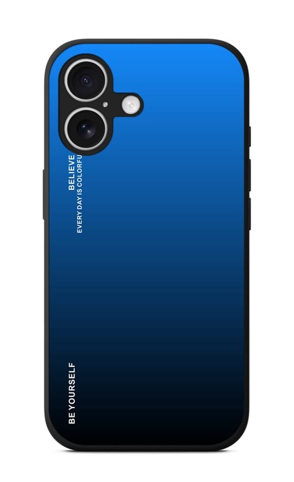 Kryt TopQ LUXURY iPhone 16 pevný duhový modrý 125454