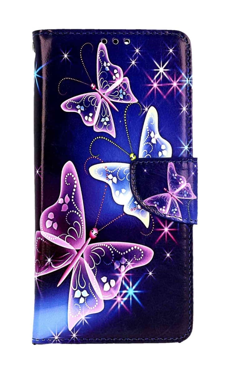 Pouzdro TopQ Xiaomi Redmi Note 12 knížkové Modré s motýlky 95613 - náhled 1