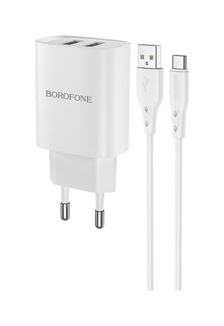 Nabíječka Borofone BN2 Smart včetně USB-C datového kabelu 2.1A bílá 75824 - náhled 1