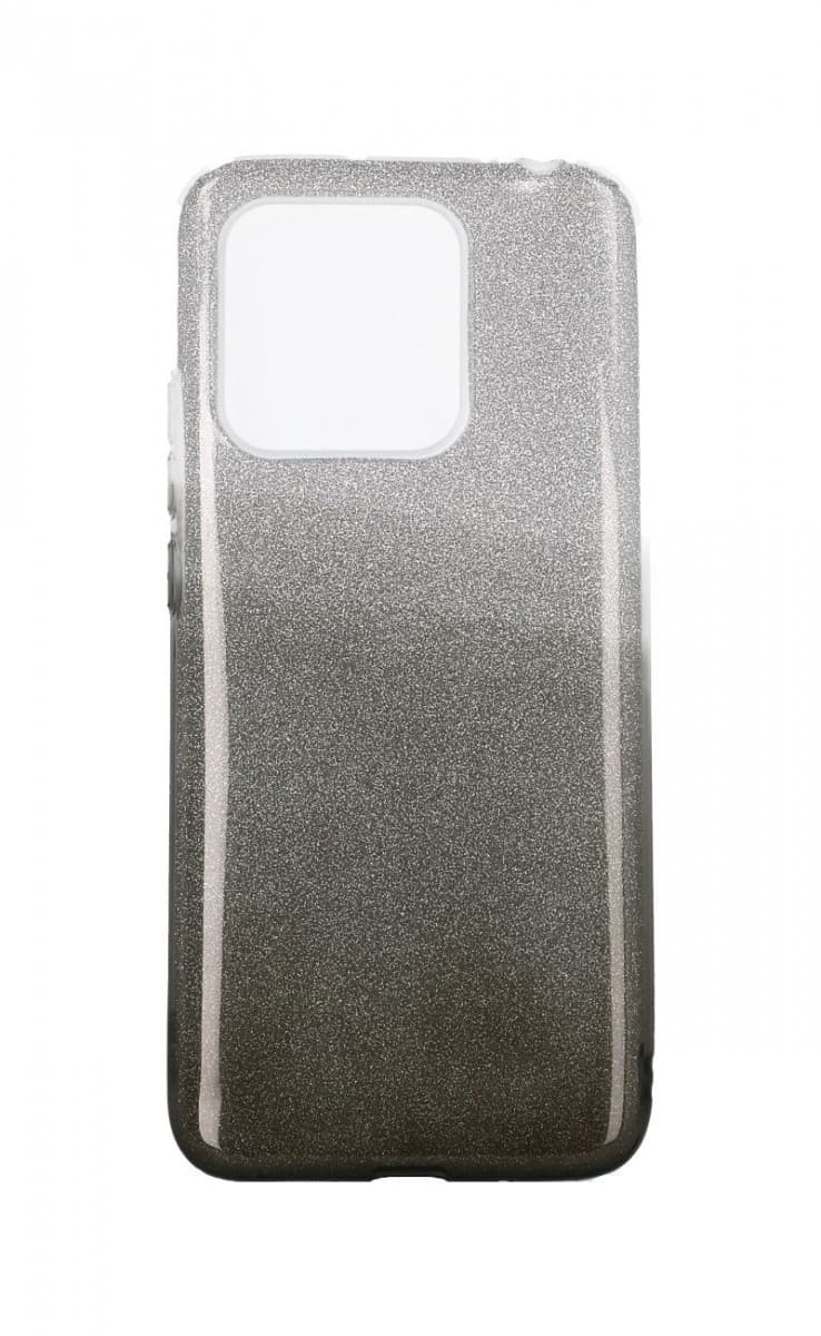 Kryt TopQ Xiaomi Redmi 10C glitter stříbrno-černý 75926