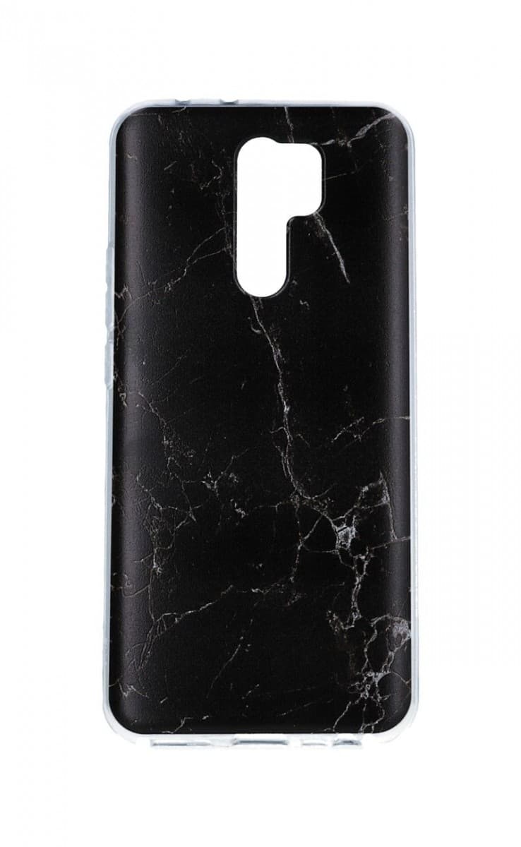Kryt STYLE TopQ Xiaomi Redmi 9 Mramor černý 85936