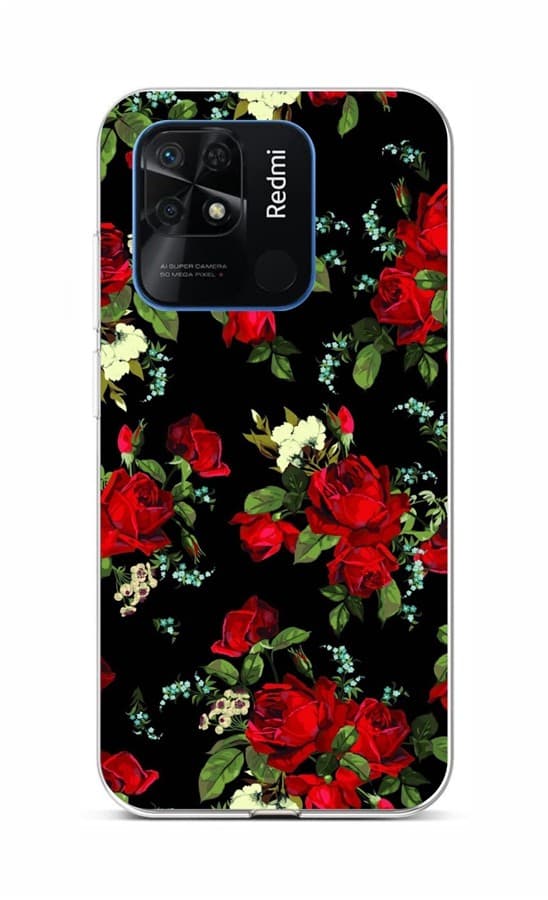 Kryt TopQ Xiaomi Redmi 10C Květy růží 76054