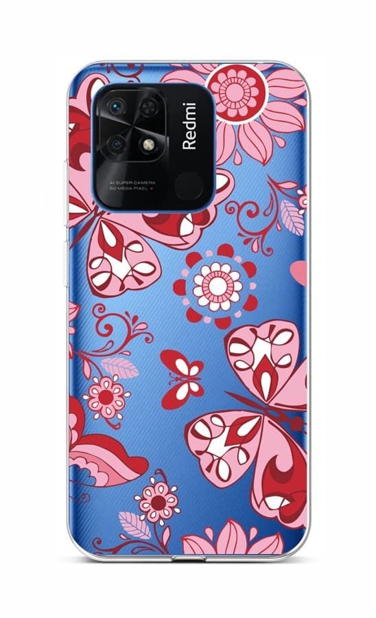 Kryt TopQ Xiaomi Redmi 10C Pink Butterfly 76082