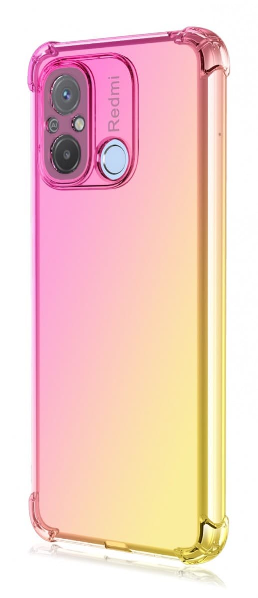 Kryt TopQ Xiaomi Redmi 12C Shock duhový růžovo-žlutý 96123