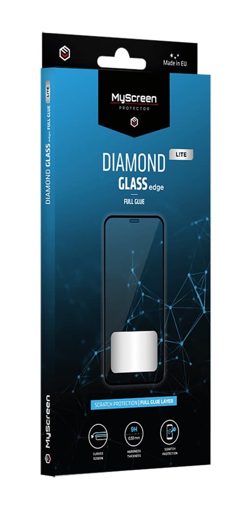 Tvrzené sklo MyScreen iPhone 13 Pro Max DIAMOND LITE FullGlue černé 96145
