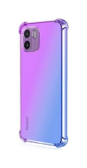 Kryt TopQ Xiaomi Redmi A1 silikon Shock duhový fialovo-modrý 86223