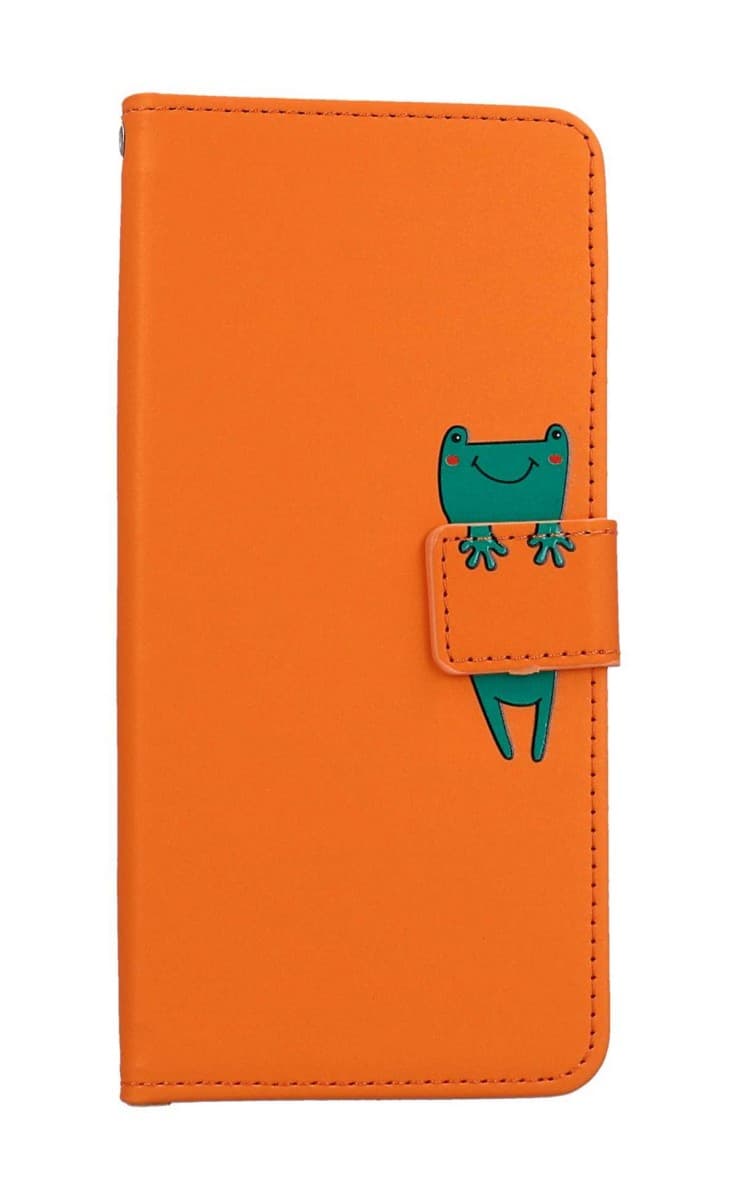 Pouzdro TopQ Xiaomi Redmi 12C knížkové oranžové s žabkou 96241 - náhled 1
