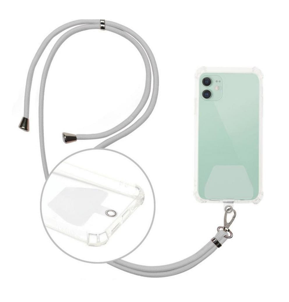 Univerzální šňůrka TopQ Elegant na mobilní telefon šedá 126254