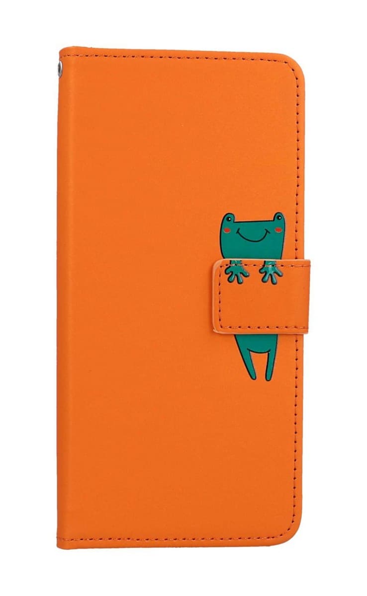 Pouzdro TopQ Xiaomi Redmi Note 12 5G knížkové oranžové s žabkou 96464 - náhled 1