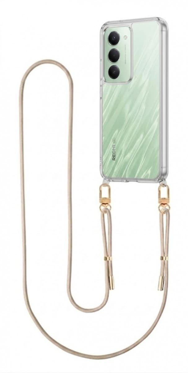 Kryt TopQ Esthetique Xiaomi Redmi 15 s béžovou šňůrkou průhledný 176474