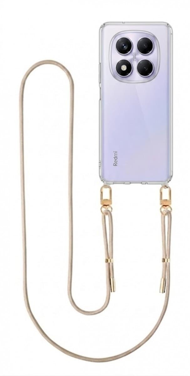 Kryt TopQ Esthetique Xiaomi Redmi Note 14 Pro s béžovou šňůrkou průhledný 176478