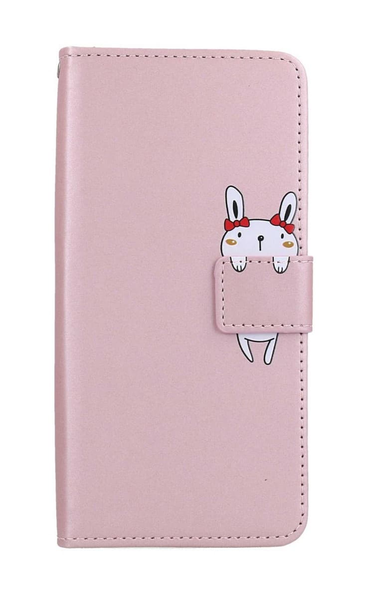 Pouzdro TopQ Xiaomi Redmi Note 12 Pro+ 5G knížkové růžové s králíčkem 96549 - náhled 1