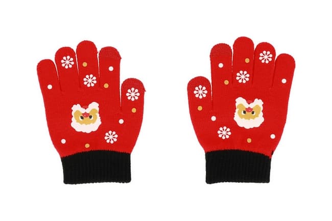 Dětské rukavice TopQ na mobilní telefon Santa Claus červené 86631