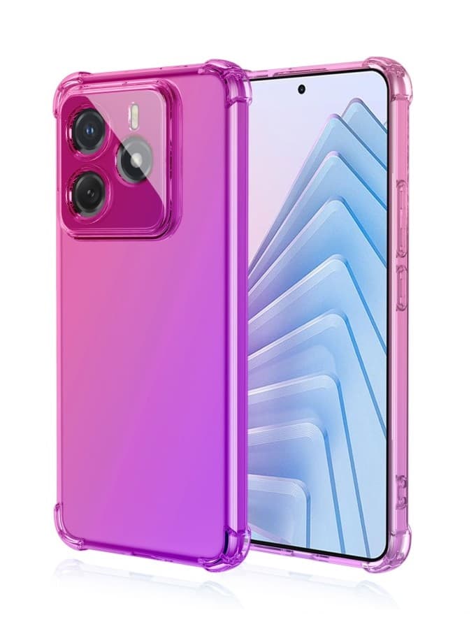Kryt TopQ Xiaomi Redmi Note 14 5G Shock duhový růžovo-fialový 136638