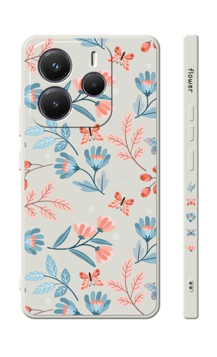 Kryt TopQ Design Xiaomi Redmi Note 14 5G Romantické kvítky 136662