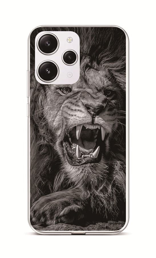 Kryt TopQ Xiaomi Redmi 12 Černobílý lev 106684