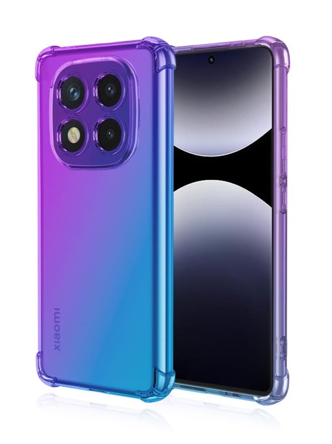 Kryt TopQ Xiaomi Redmi Note 14 Pro Shock duhový fialovo-modrý 136693