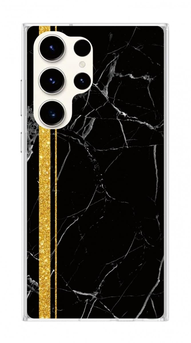 Kryt TopQ STYLE Samsung S23 Ultra Mramor černo-zlatý 106710