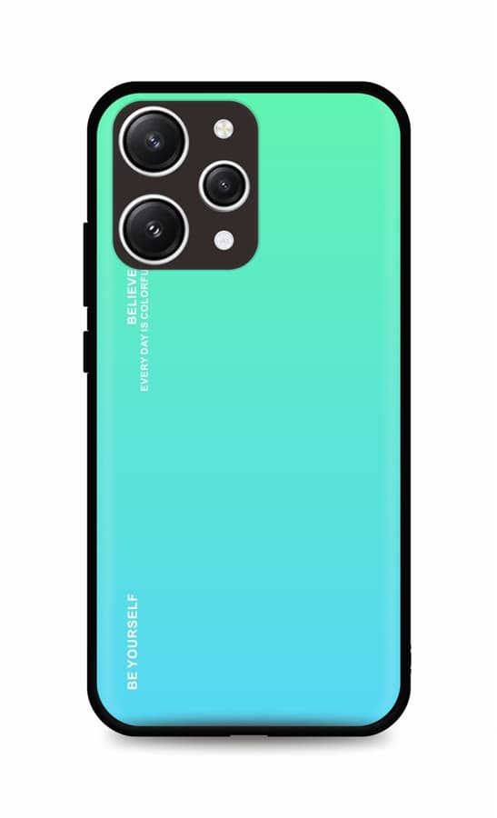 Kryt TopQ LUXURY Xiaomi Redmi 12 pevný duhový zelený 106826