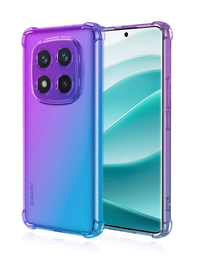 Kryt TopQ Xiaomi Redmi Note 14 Pro+ 5G Shock duhový fialovo-modrý 136942