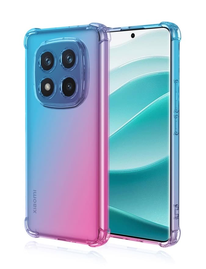 Kryt TopQ Xiaomi Redmi Note 14 Pro+ 5G Shock duhový modro-růžový 136968