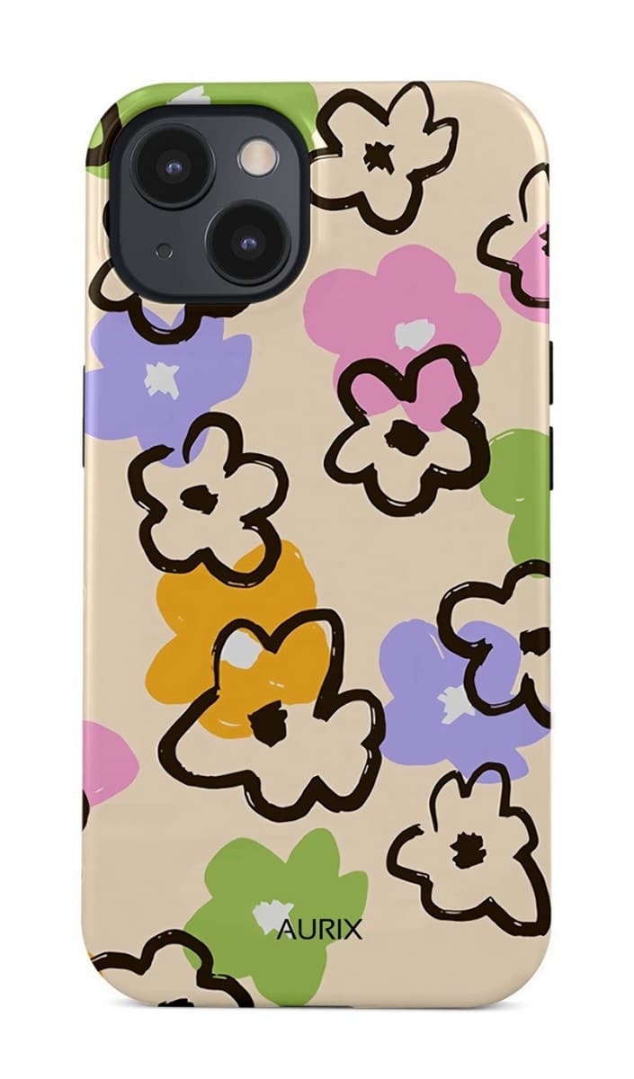 Kryt AURIX MagSafe iPhone 13 Flower Drawing 127162