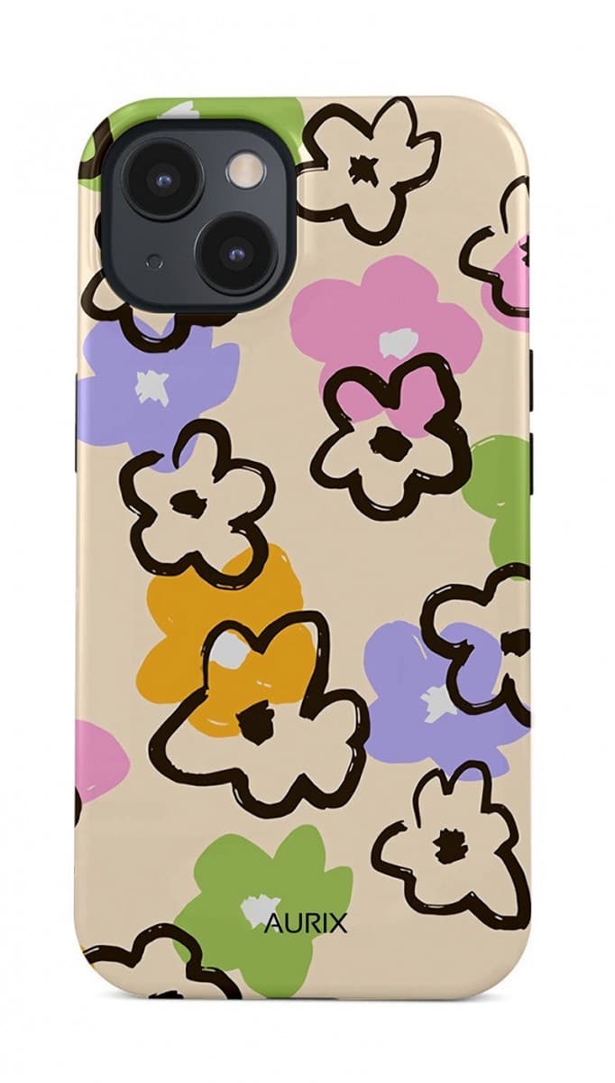 Kryt AURIX MagSafe iPhone 15 Flower Drawing 127351