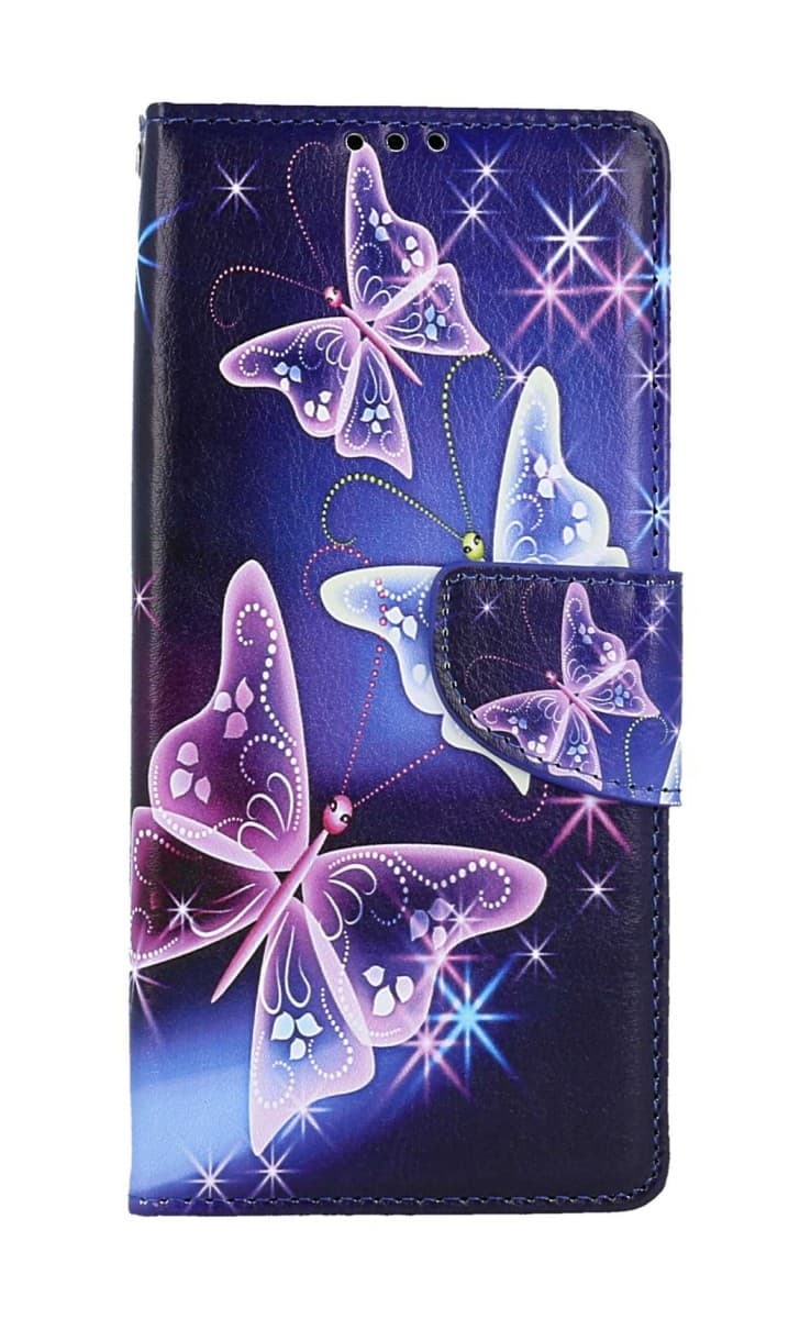 Pouzdro TopQ Realme C55 knížkové Modré s motýlky 107385 - náhled 1
